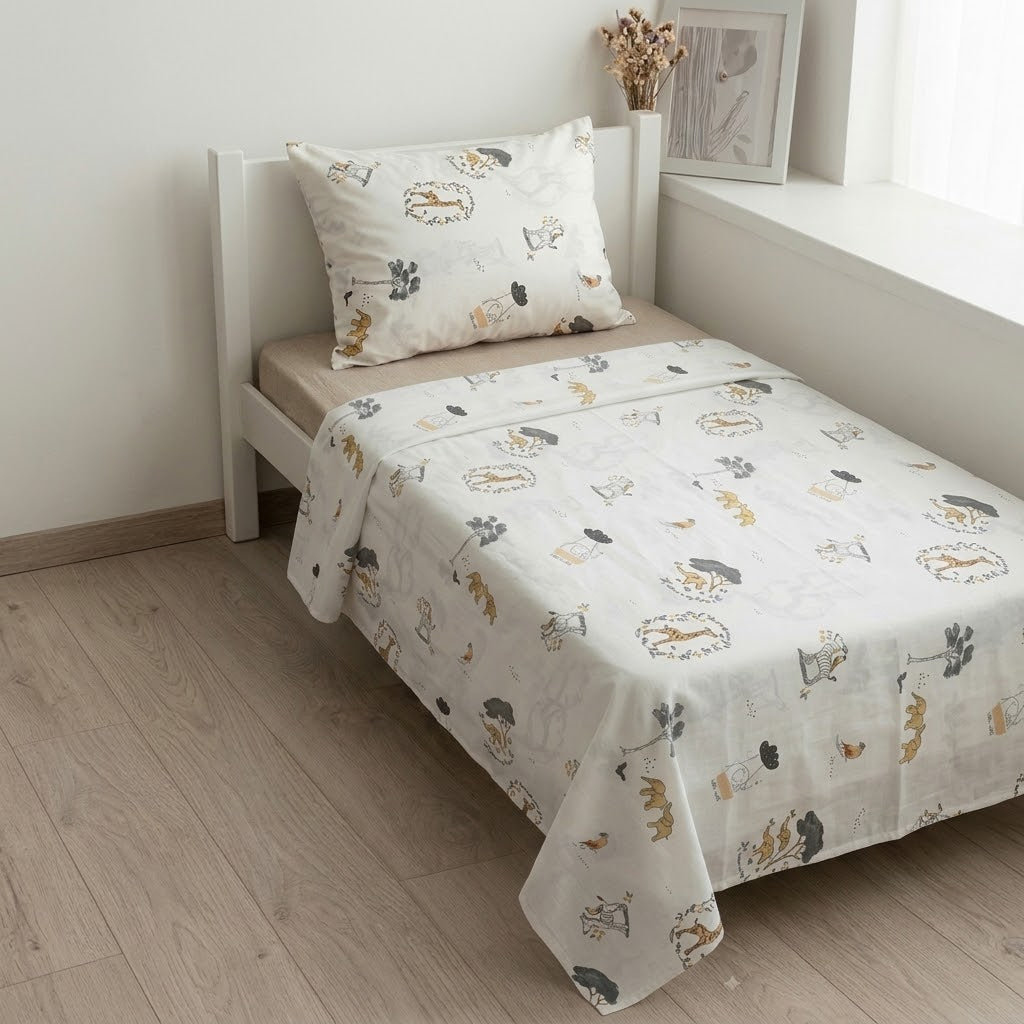 Parure de lit 3 pièces enfant en coton – Garçon