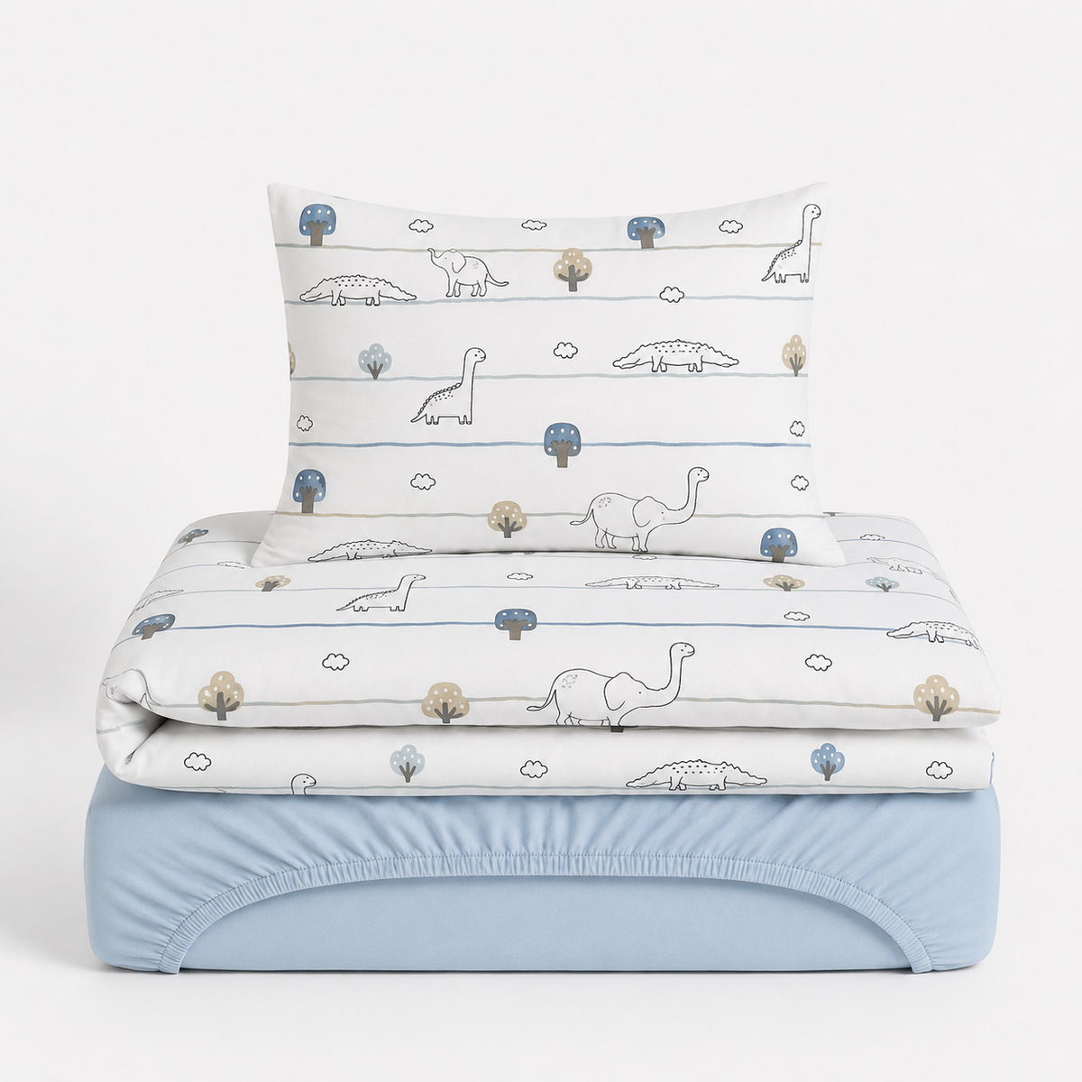 Parure de lit 3 pièces bébé en coton – Garçon