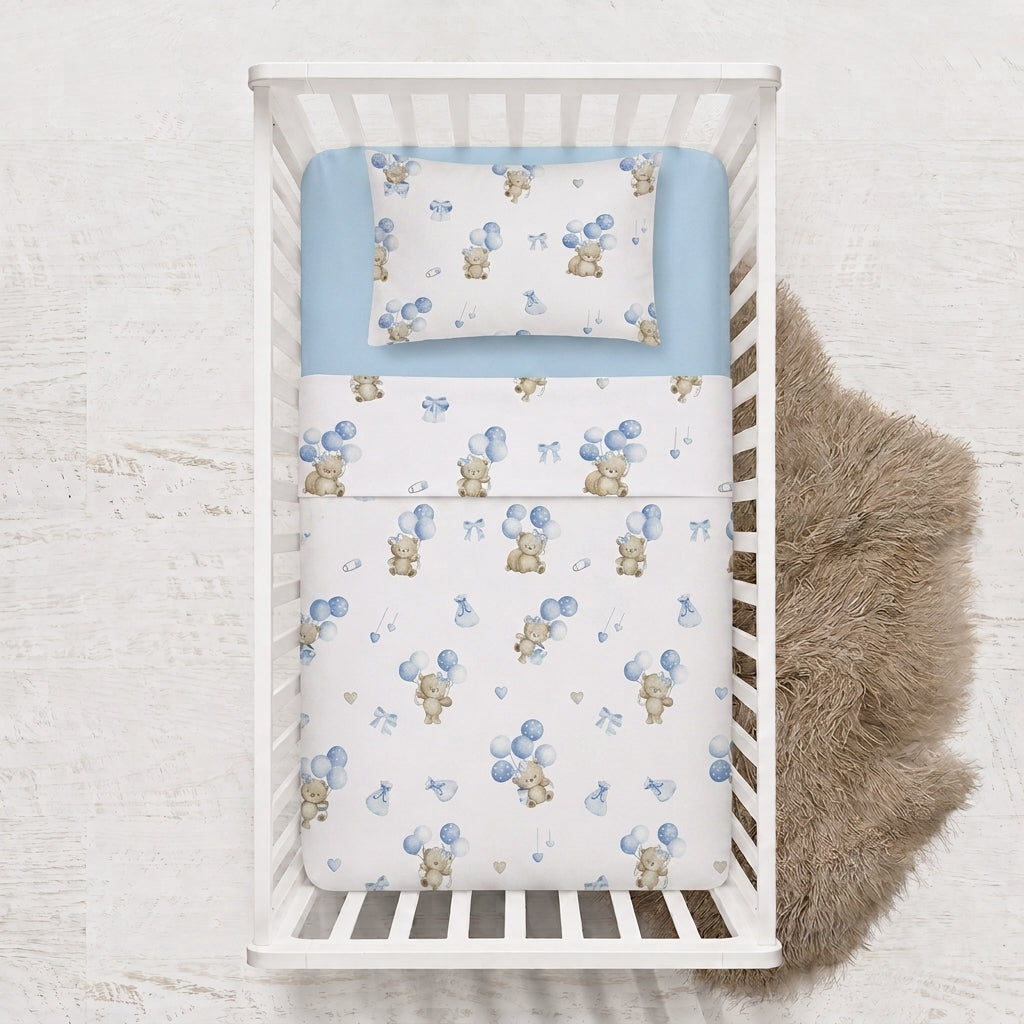 Parure de lit 3 pièces bébé en coton – Garçon