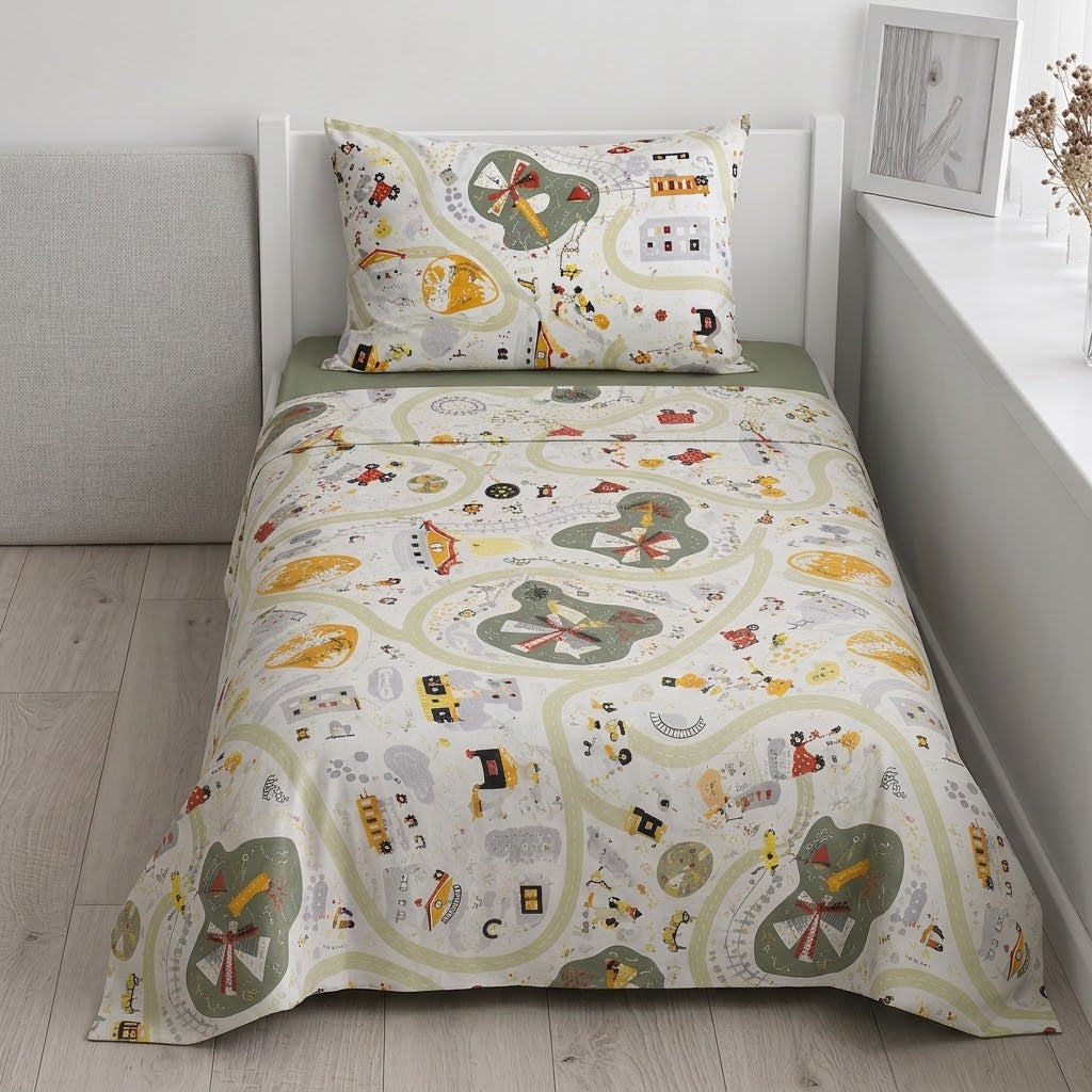 Parure de lit 3 pièces enfant en coton – Garçon