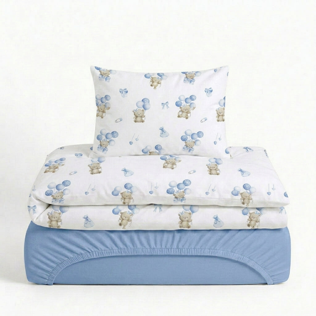 Parure de lit 3 pièces bébé en coton – Garçon