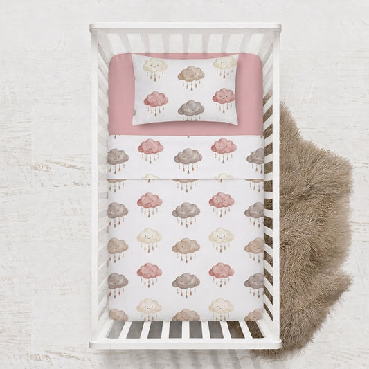 Parure de lit 3 pièces bébé en coton – Fille