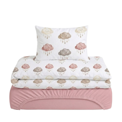 Parure de lit 3 pièces bébé en coton – Fille