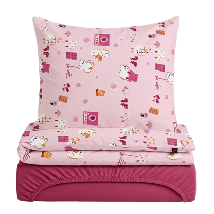 Parure de lit 3 pièces en coton pour fille – Cotonelle
