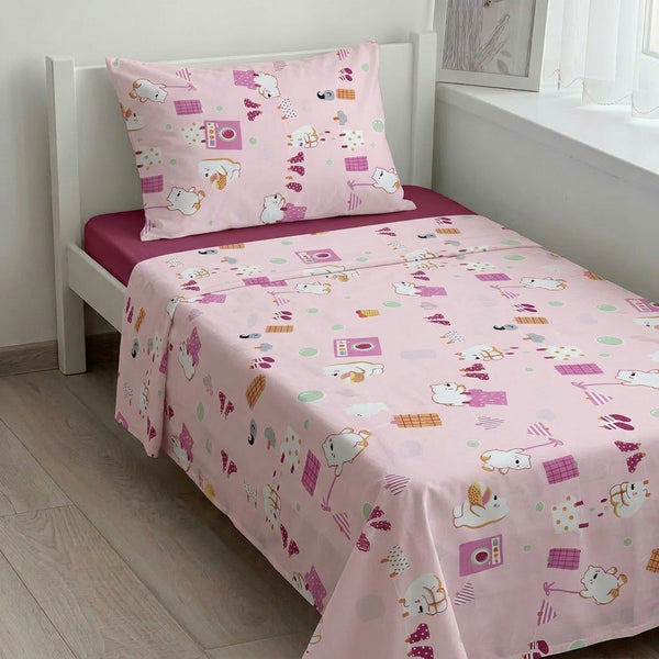 Parure de lit 3 pièces en coton pour fille – Cotonelle