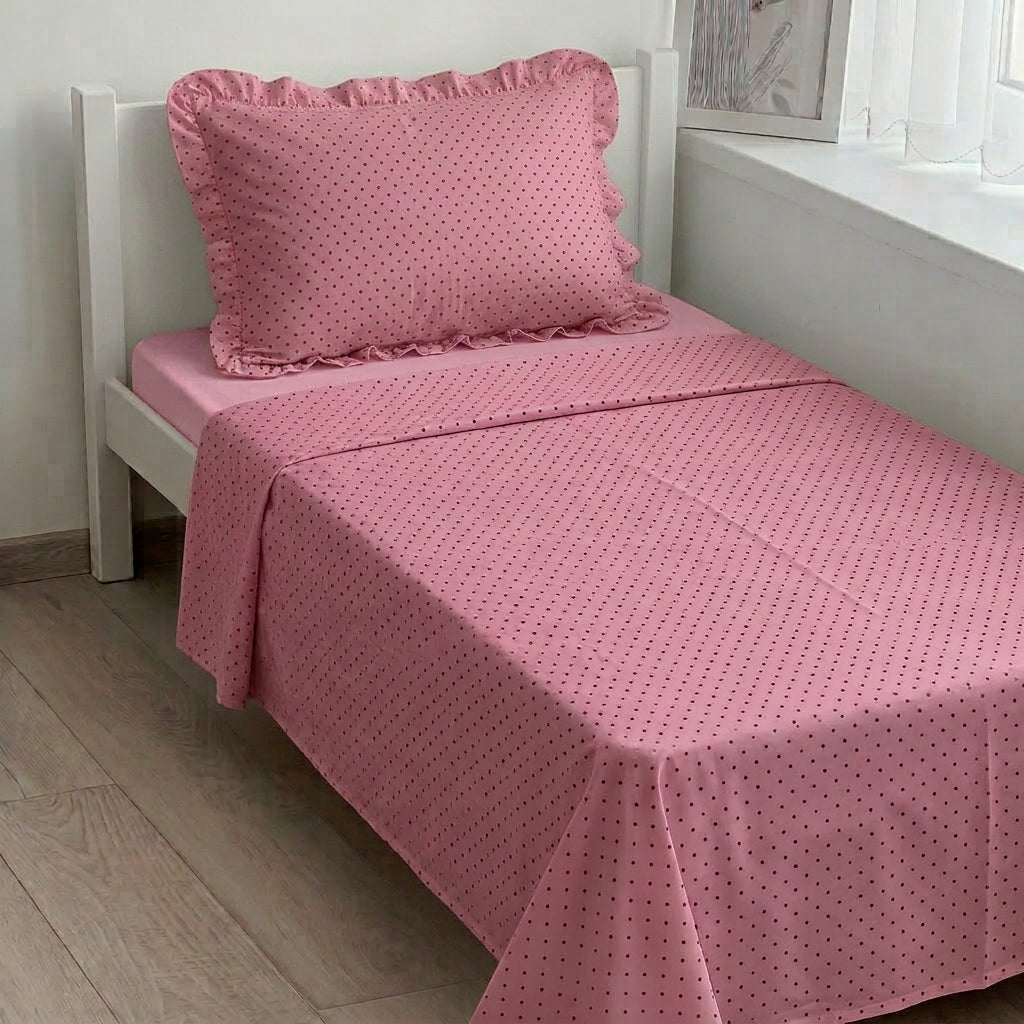 Parure de lit 3 pièces en coton pour fille – Cotonelle