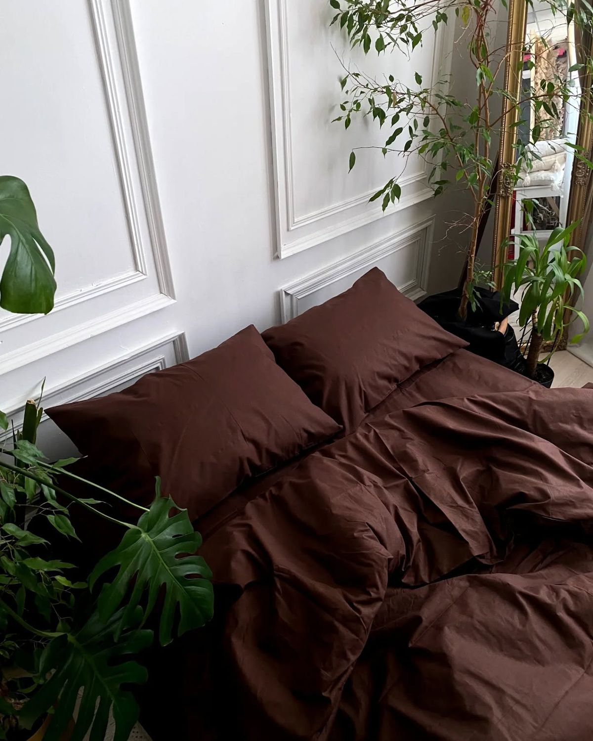 Parure de lit uni, 100% Percale de coton