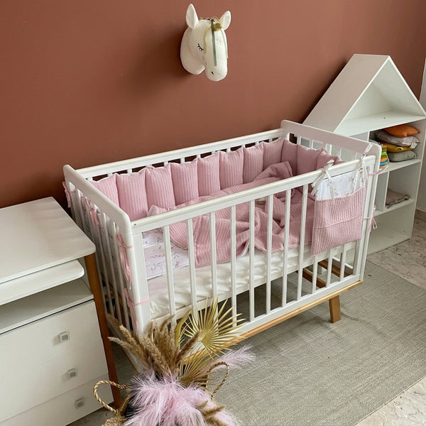 Tour de lit bébé en coton tressé