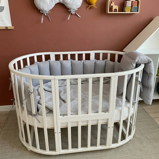 Tour de lit bébé en coton tressé
