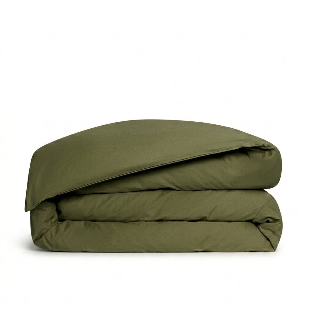 Parure de lit uni, 100% Percale de coton