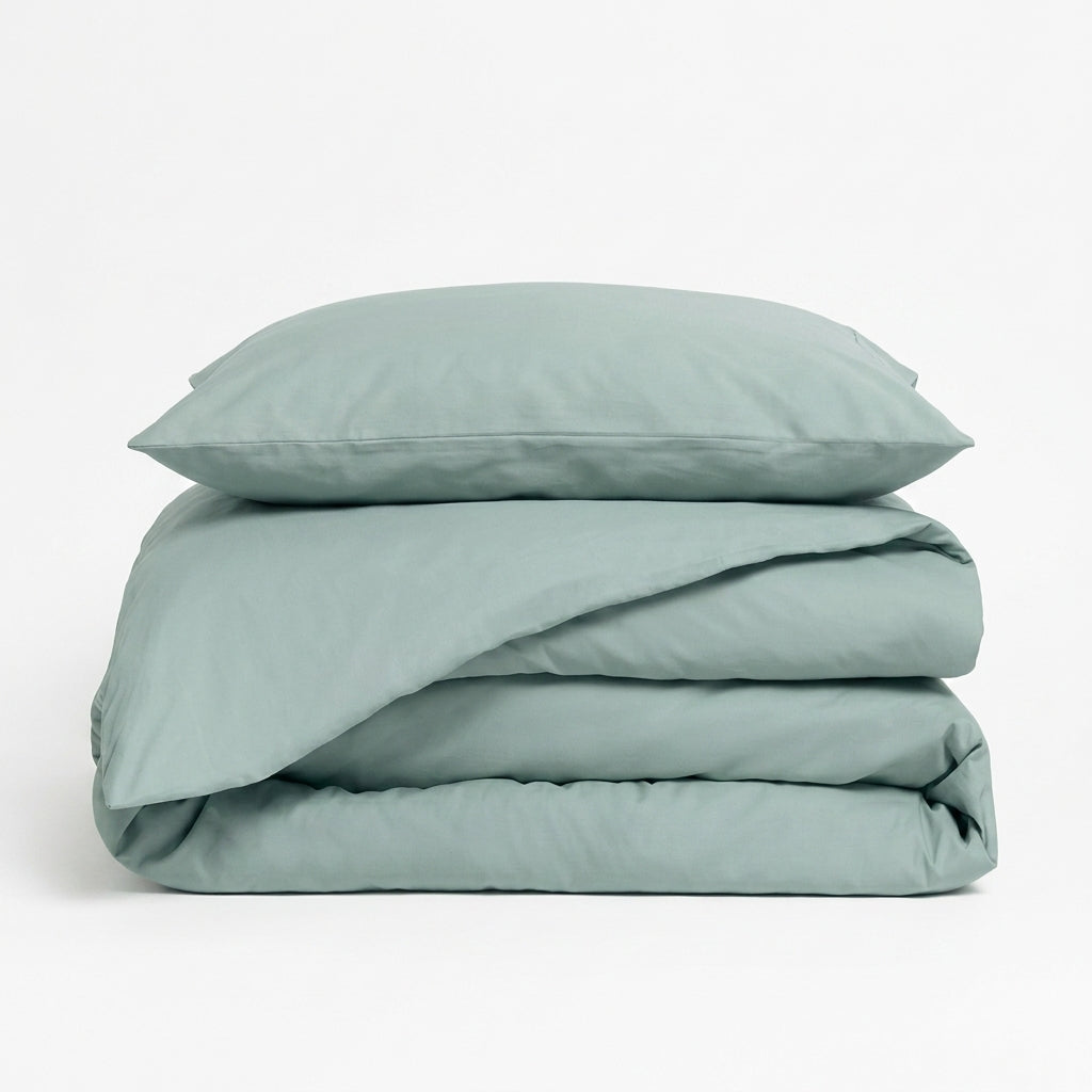 Parure de lit uni, 100% Percale de coton
