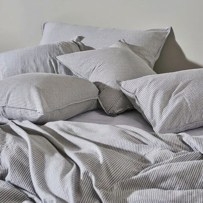 Parure de lit  100% Coton, effet lin