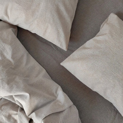 Parure de lit  100% Coton, effet lin
