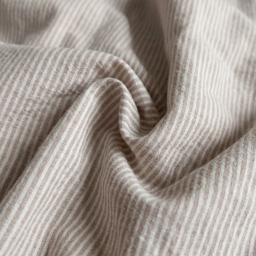 Parure de lit  100% Coton, effet lin