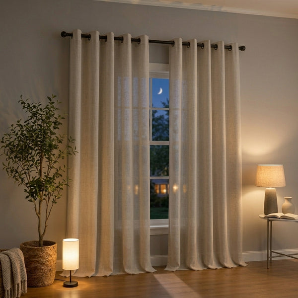 Rideau voilage beige