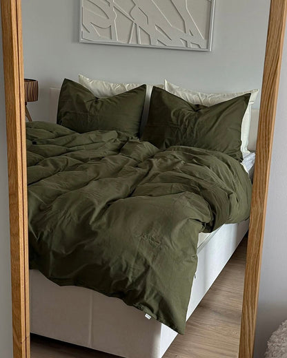 Parure de lit uni, 100% Percale de coton
