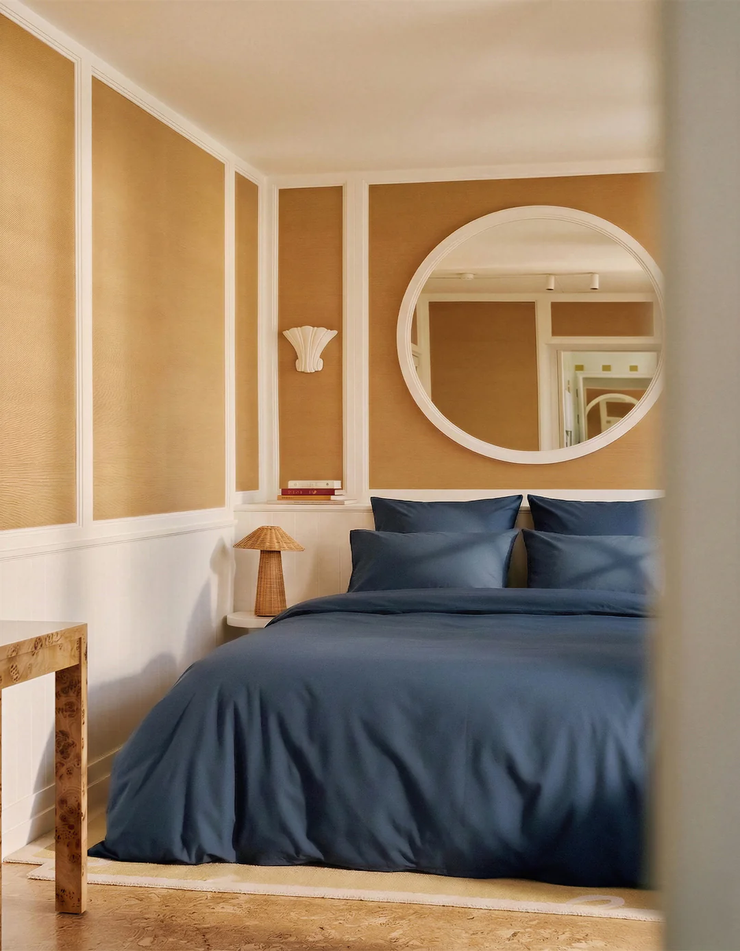 Parure de lit uni, 100% Percale de coton