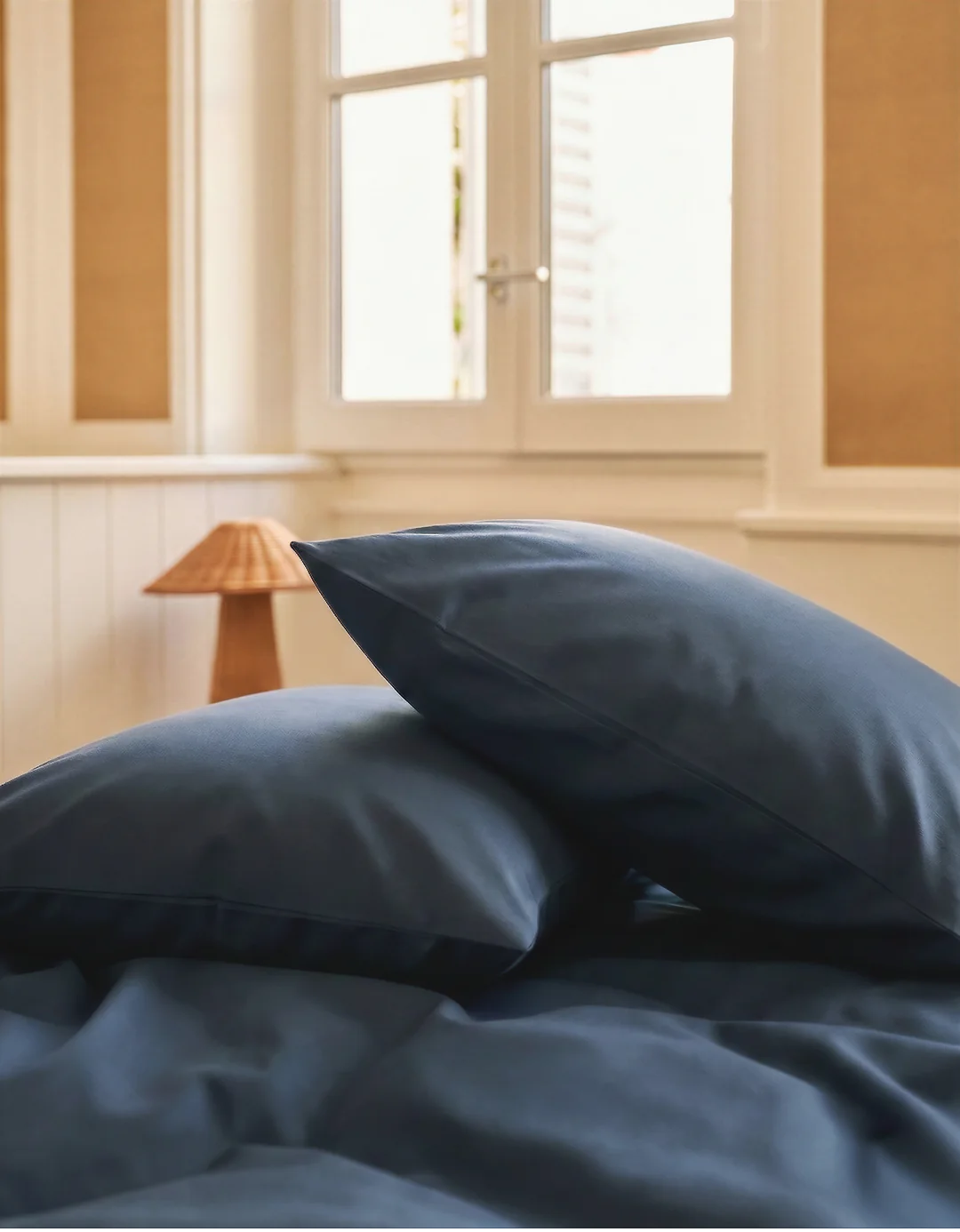 Parure de lit uni, 100% Percale de coton