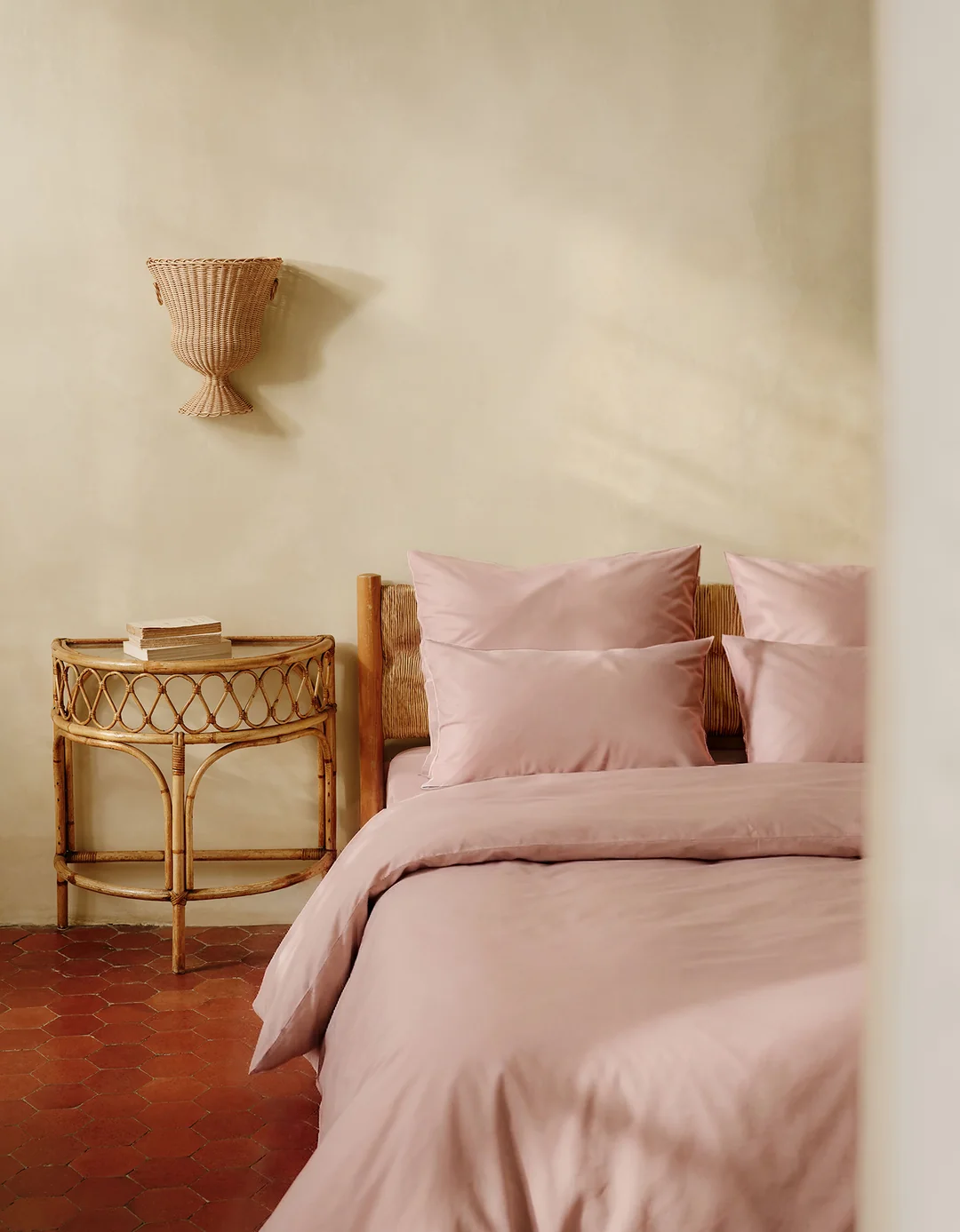 Parure de lit uni, 100% Percale de coton